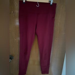 CVG Sangria leggings and matching sports bra
